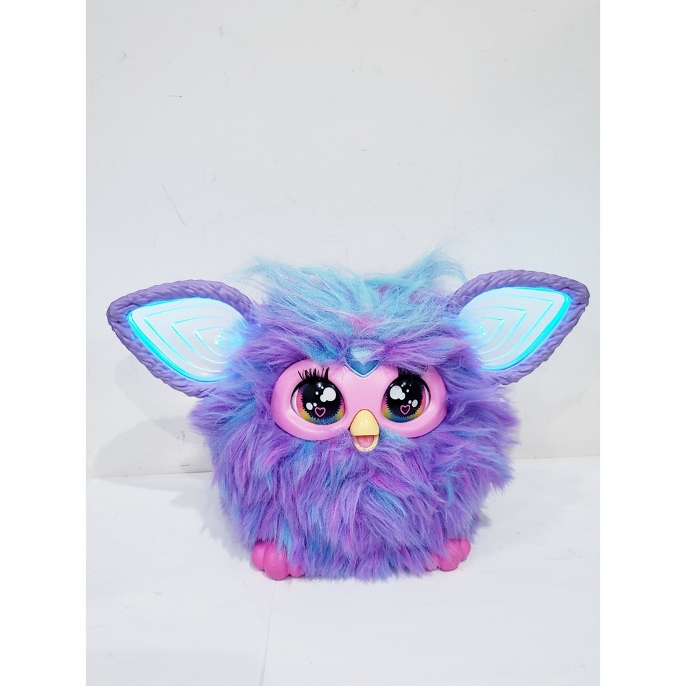 2023 Hasbro Furby Blue Purple Plush Interactive Toy - Tested Working